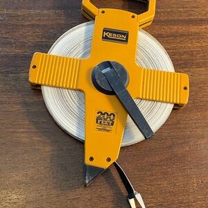 Keson 200ft Open Reel Measuring Tape - Yellow